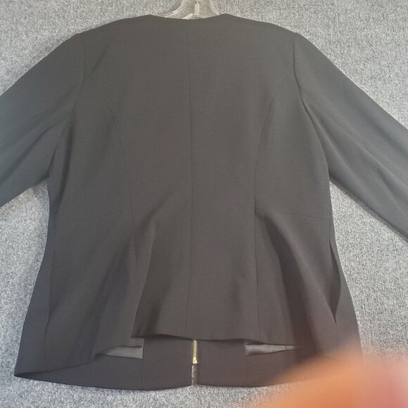 Dennis By Dennis Basso Black Womens Blazer With Gold accent Buttons Size Large - Picture 4 of 10